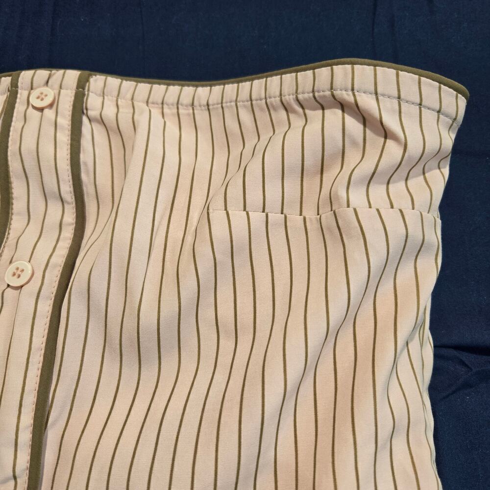 NWOT Blue Blush Pinstripe Pink Bandeau Top Size S Preppy Old Money - Picture 2 of 12